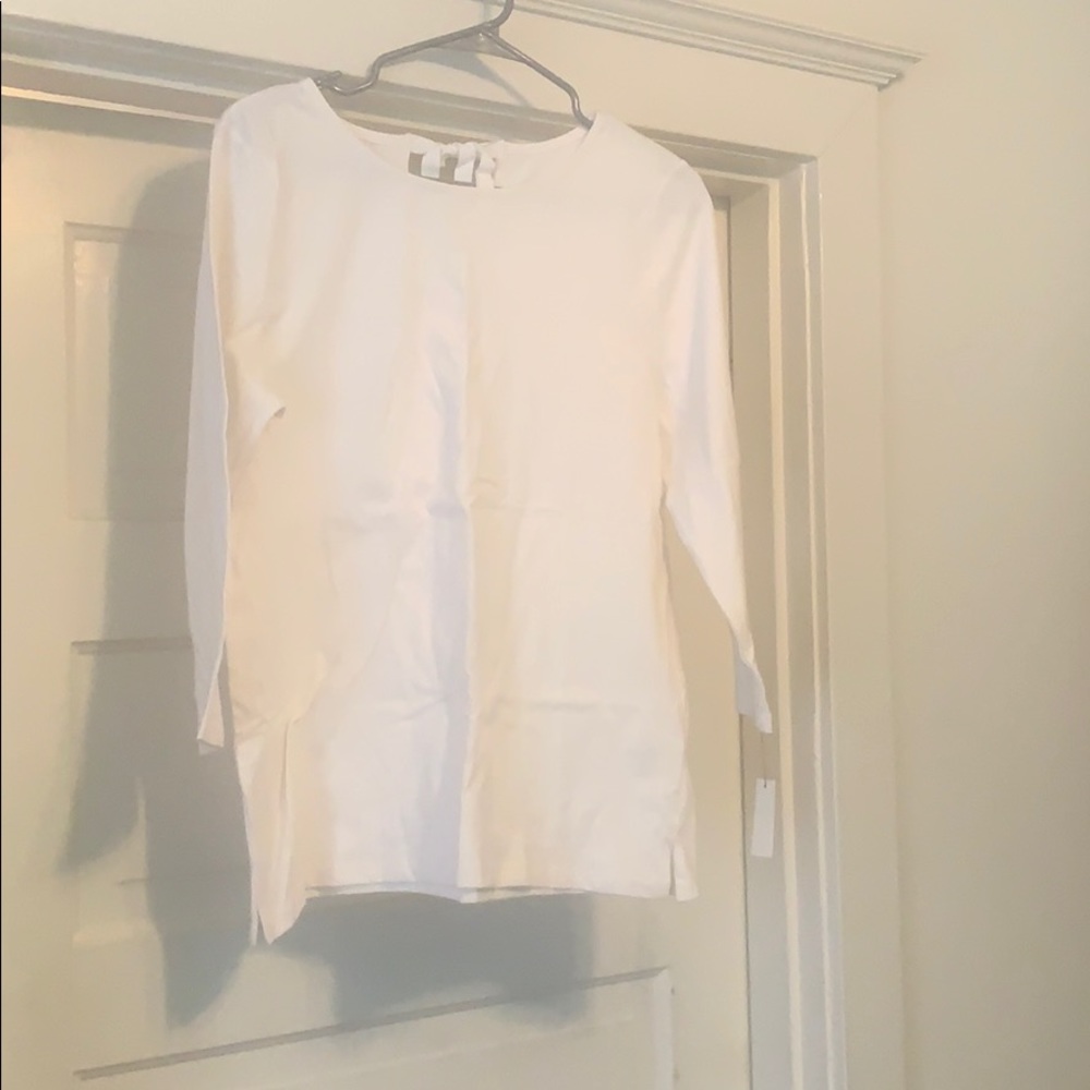 Talbot's White Cotton Shirt - Medium